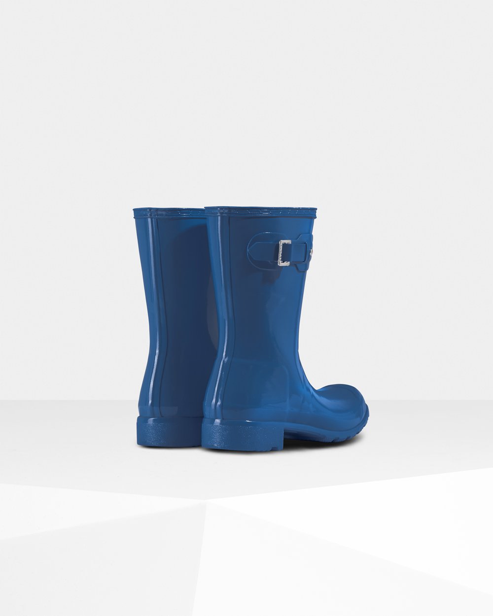 Bottes Courtes de Pluie Hunter Original Tour Foldable Gloss Femme Bleu VDGNWRP-34